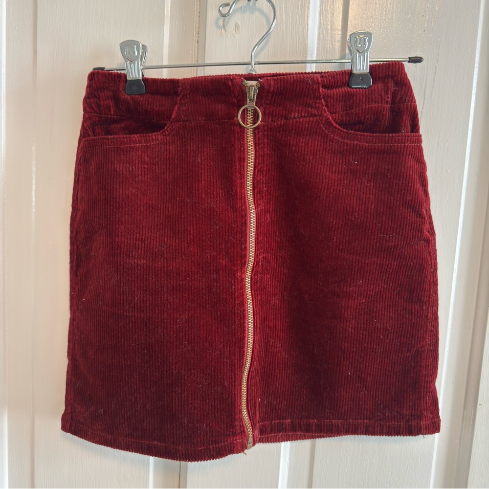 Mudd Red Corduroy Skirt - Picture 2 of 5